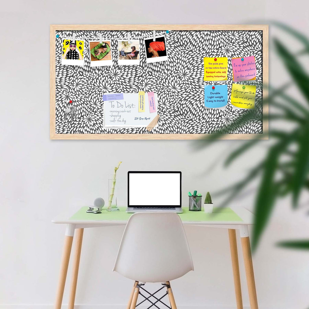 Abstract Pattern D3 Bulletin Board Notice Pin Board Soft Board | Framed