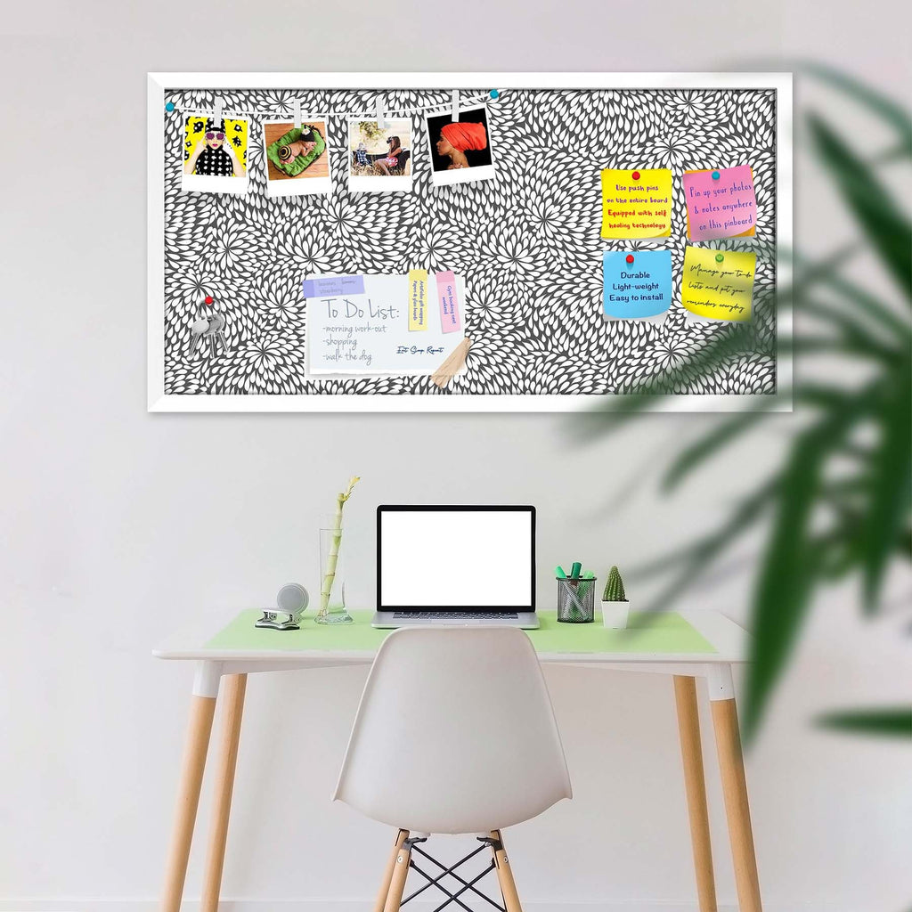 Abstract Pattern D3 Bulletin Board Notice Pin Board Soft Board | Framed