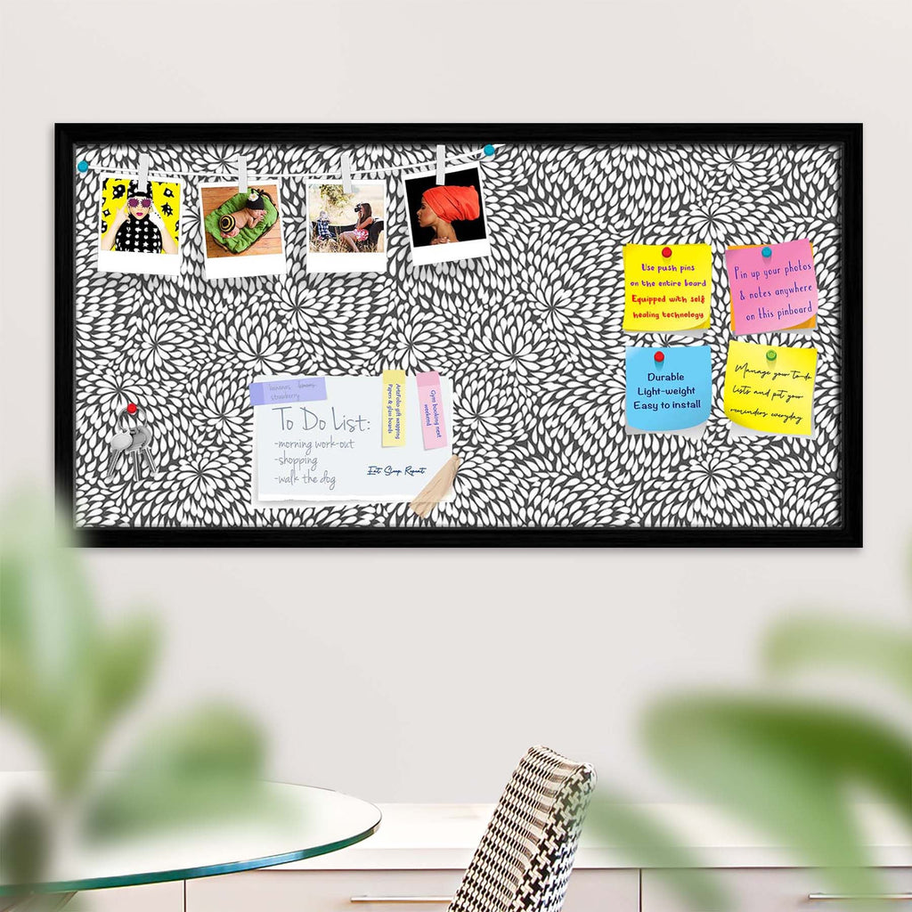 Abstract Pattern D3 Bulletin Board Notice Pin Board Soft Board | Framed