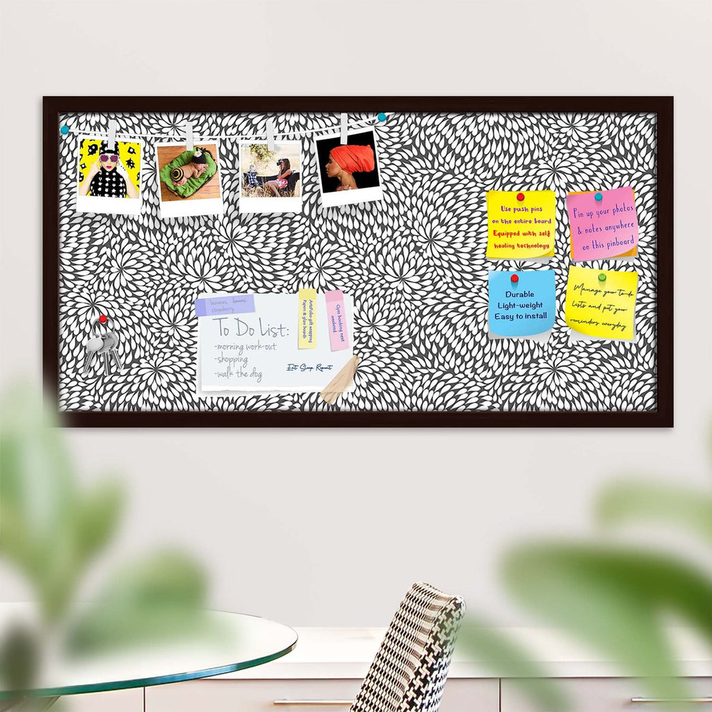 Abstract Pattern D3 Bulletin Board Notice Pin Board Soft Board | Framed