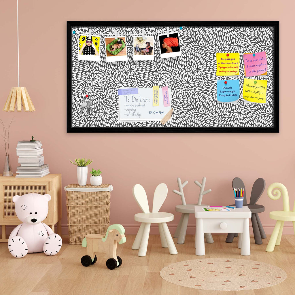 Abstract Pattern D3 Bulletin Board Notice Pin Board Soft Board | Framed