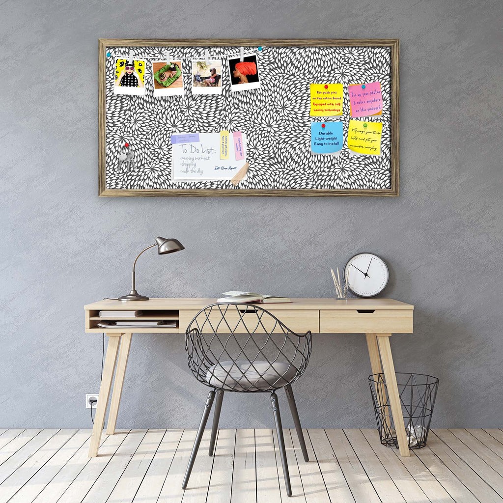 Abstract Pattern D3 Bulletin Board Notice Pin Board Soft Board | Framed