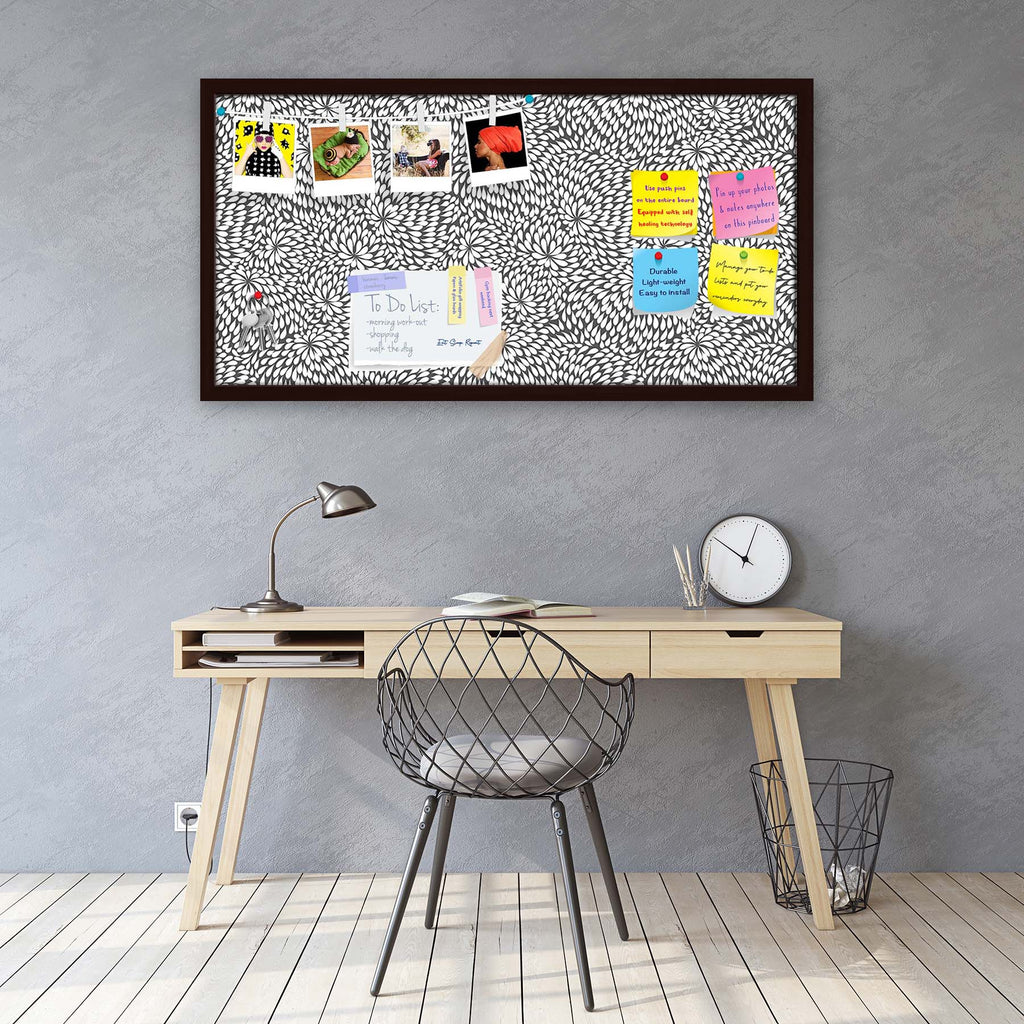 Abstract Pattern D3 Bulletin Board Notice Pin Board Soft Board | Framed