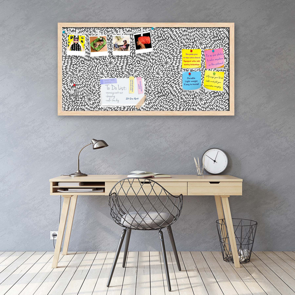 Abstract Pattern D3 Bulletin Board Notice Pin Board Soft Board | Framed