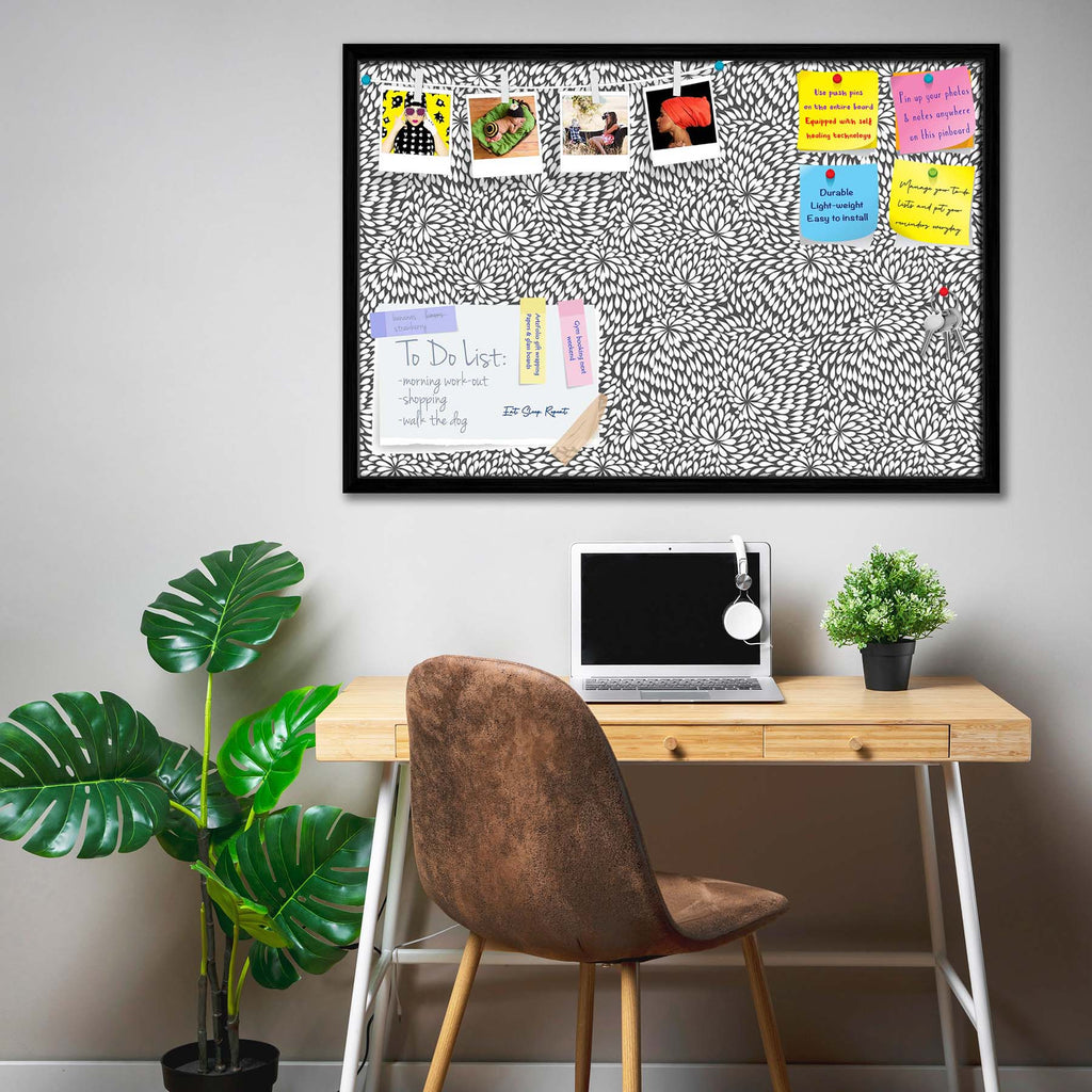 Abstract Pattern D3 Bulletin Board Notice Pin Board Soft Board | Framed