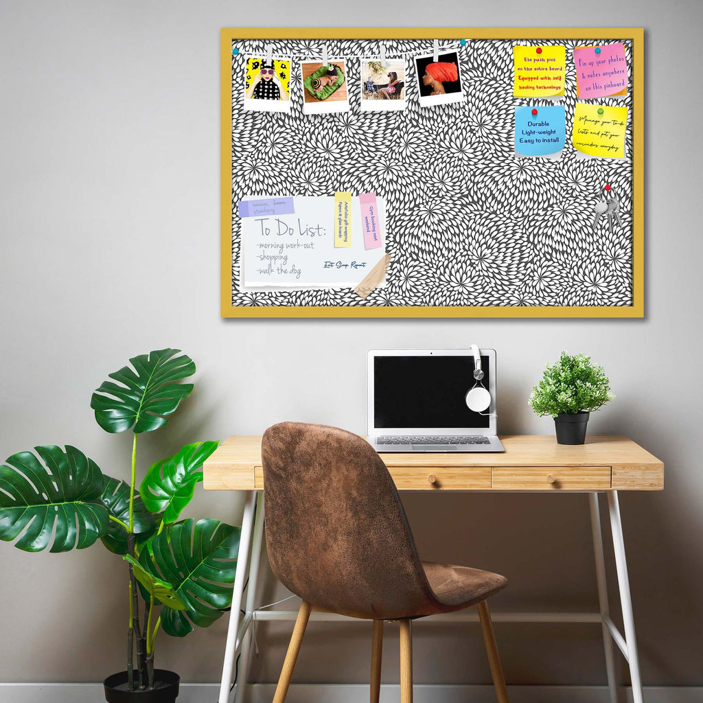 Abstract Pattern D3 Bulletin Board Notice Pin Board Soft Board | Framed