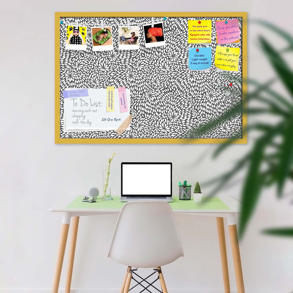 Abstract Pattern D3 Bulletin Board Notice Pin Board Soft Board | Framed