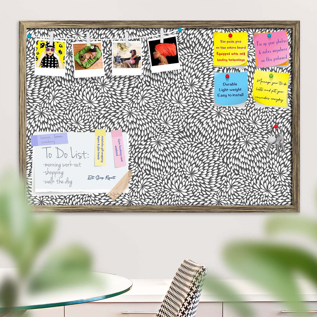 Abstract Pattern D3 Bulletin Board Notice Pin Board Soft Board | Framed