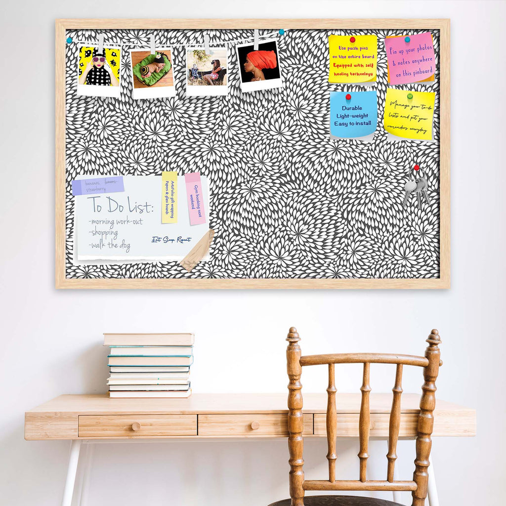 Abstract Pattern D3 Bulletin Board Notice Pin Board Soft Board | Framed