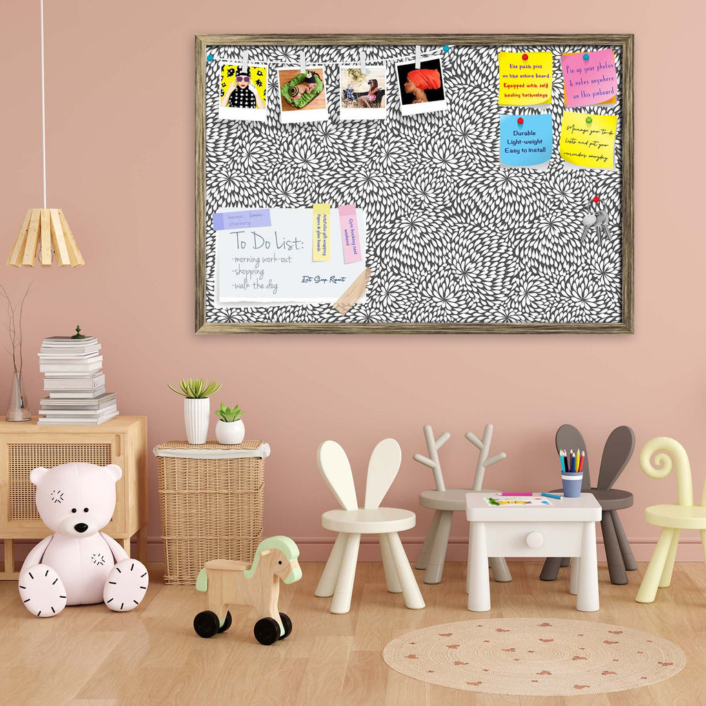 Abstract Pattern D3 Bulletin Board Notice Pin Board Soft Board | Framed