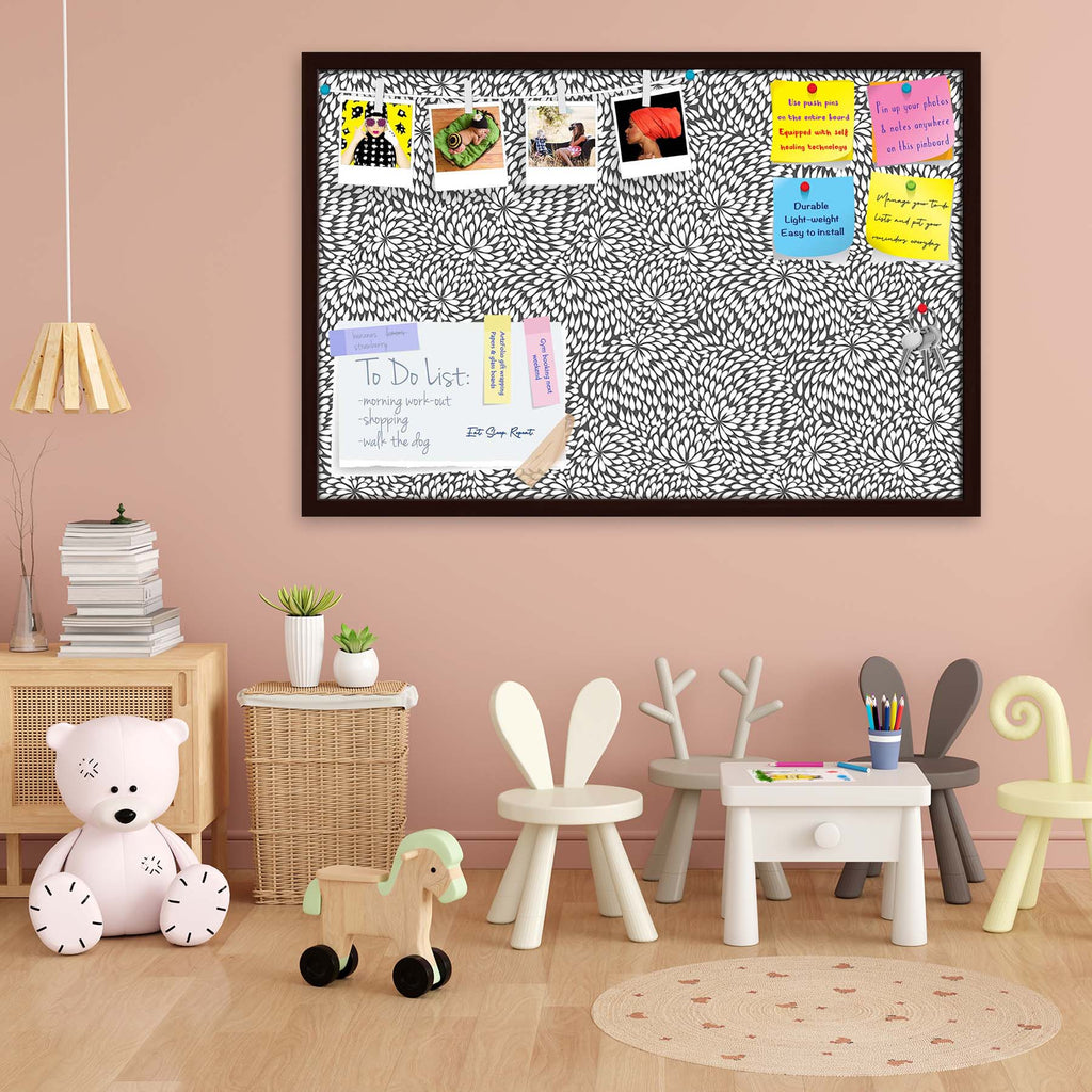 Abstract Pattern D3 Bulletin Board Notice Pin Board Soft Board | Framed