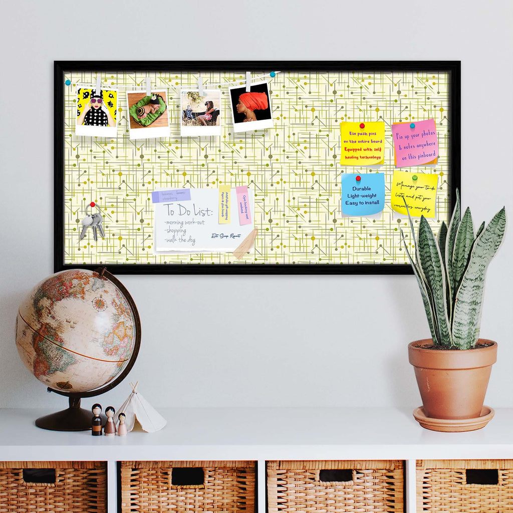 Art Pattern Bulletin Board Notice Pin Board Soft Board | Framed