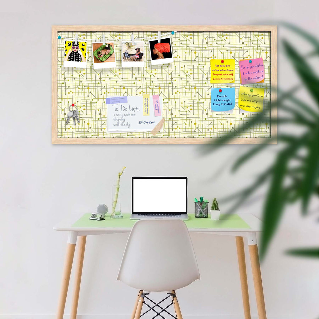 Art Pattern Bulletin Board Notice Pin Board Soft Board | Framed