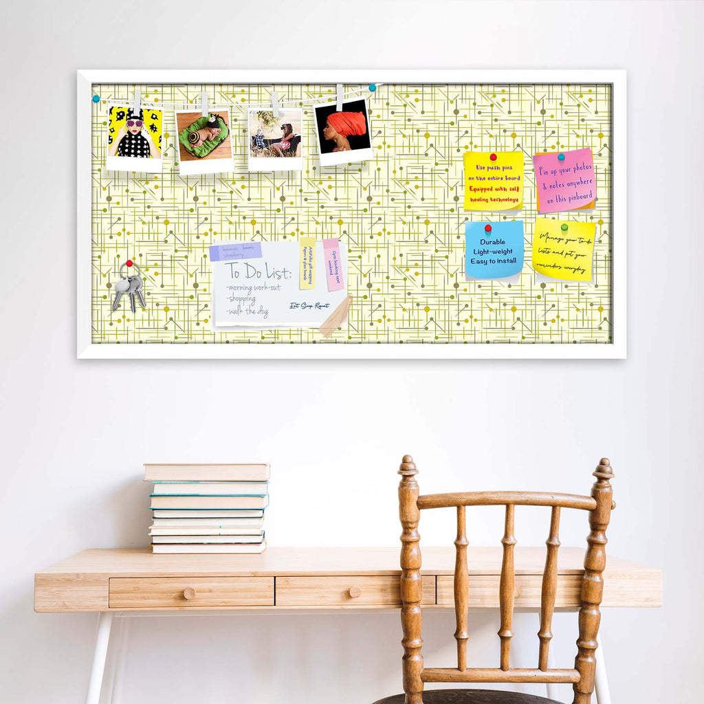 Art Pattern Bulletin Board Notice Pin Board Soft Board | Framed