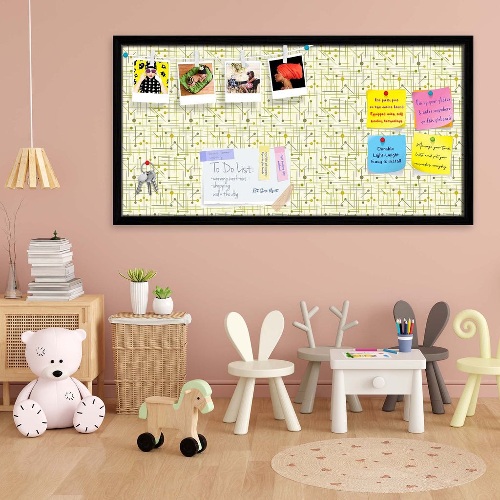 Art Pattern Bulletin Board Notice Pin Board Soft Board | Framed