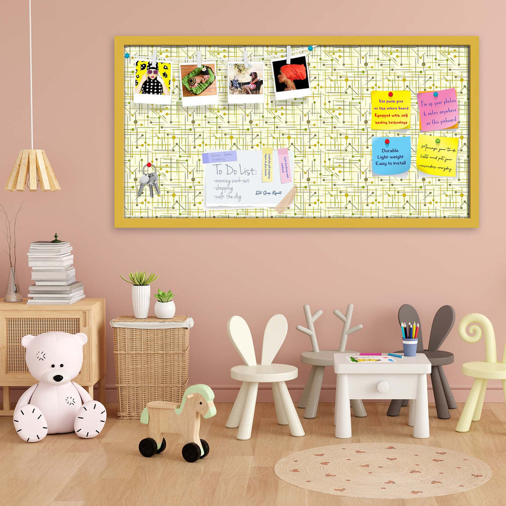 Art Pattern Bulletin Board Notice Pin Board Soft Board | Framed