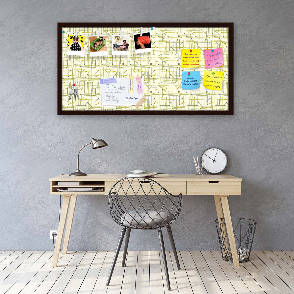 Art Pattern Bulletin Board Notice Pin Board Soft Board | Framed