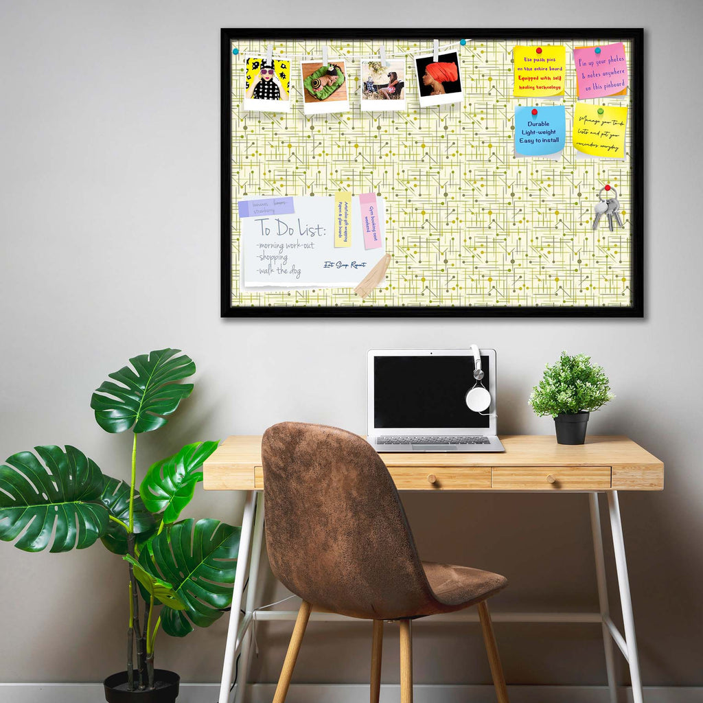 Art Pattern Bulletin Board Notice Pin Board Soft Board | Framed