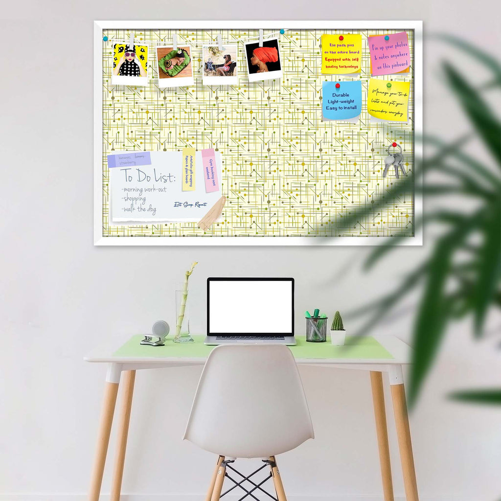 Art Pattern Bulletin Board Notice Pin Board Soft Board | Framed
