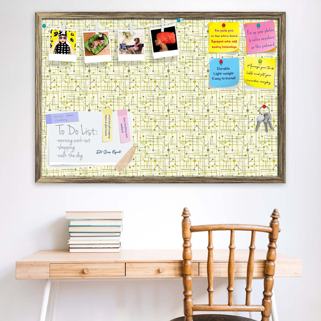Art Pattern Bulletin Board Notice Pin Board Soft Board | Framed