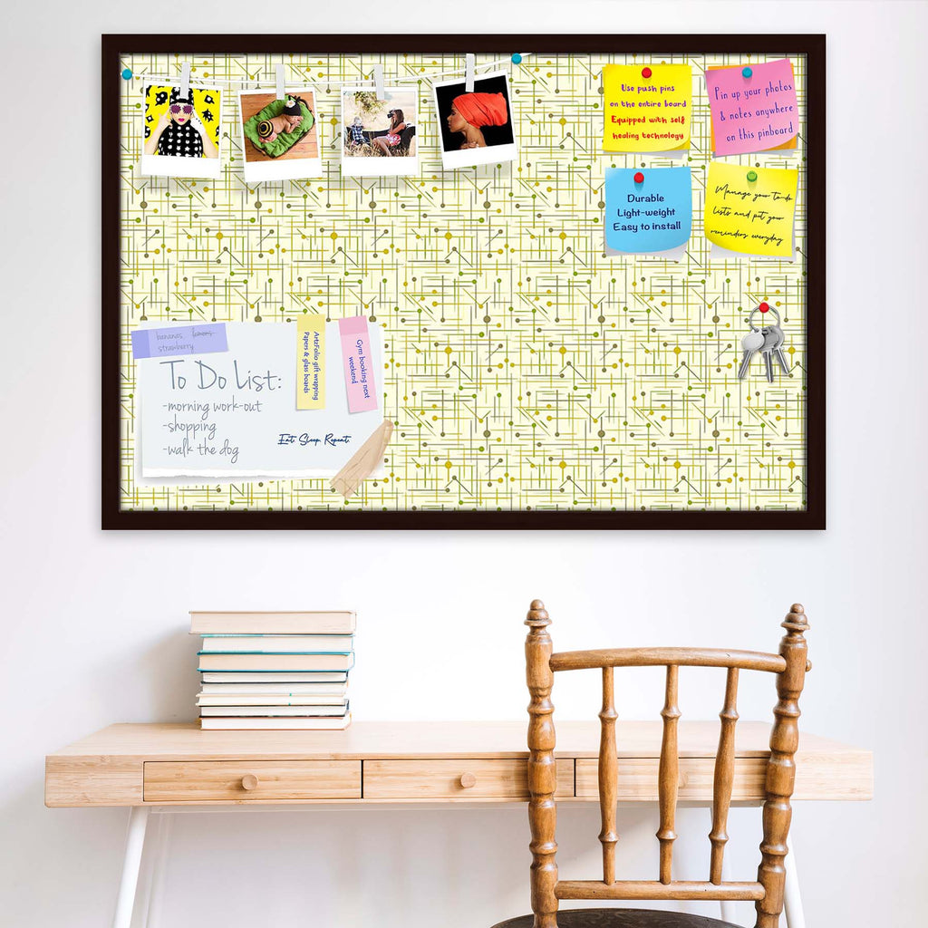Art Pattern Bulletin Board Notice Pin Board Soft Board | Framed