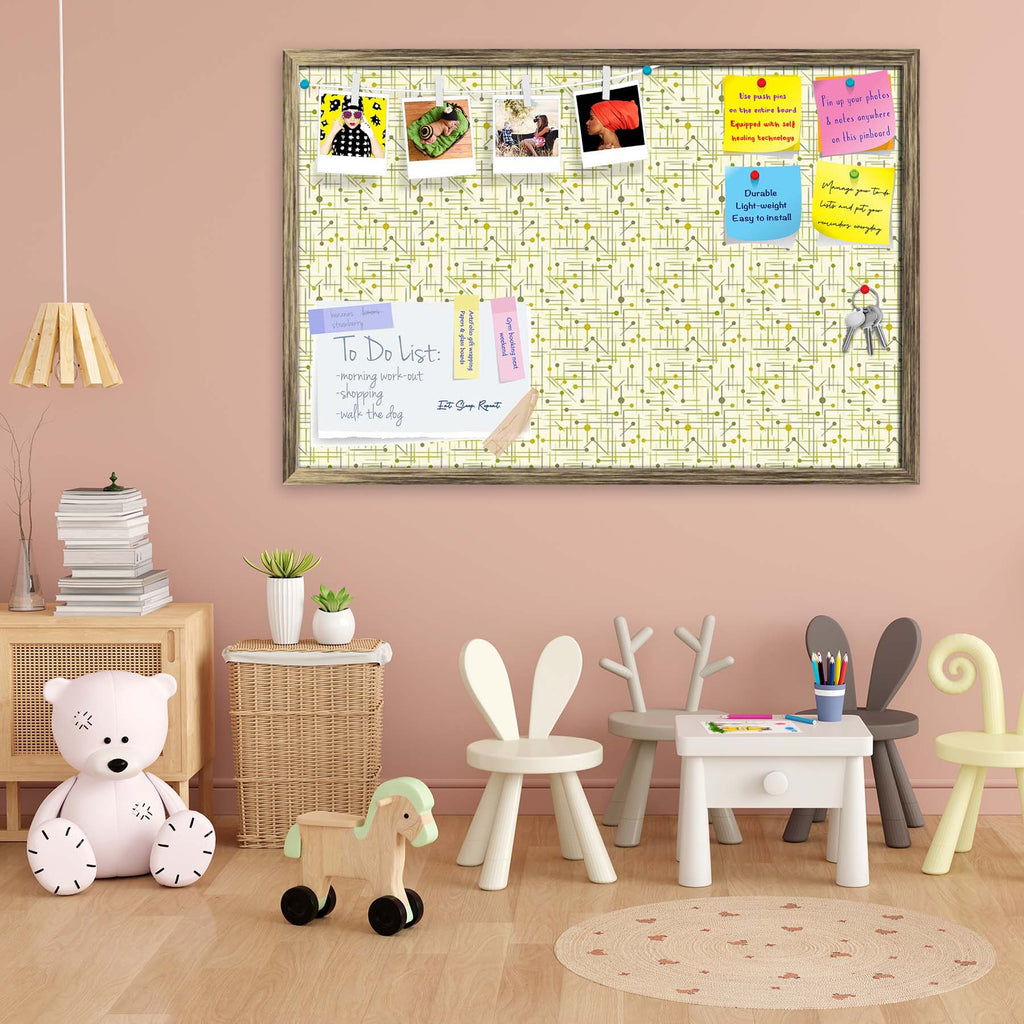 Art Pattern Bulletin Board Notice Pin Board Soft Board | Framed