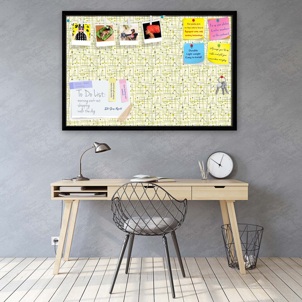Art Pattern Bulletin Board Notice Pin Board Soft Board | Framed