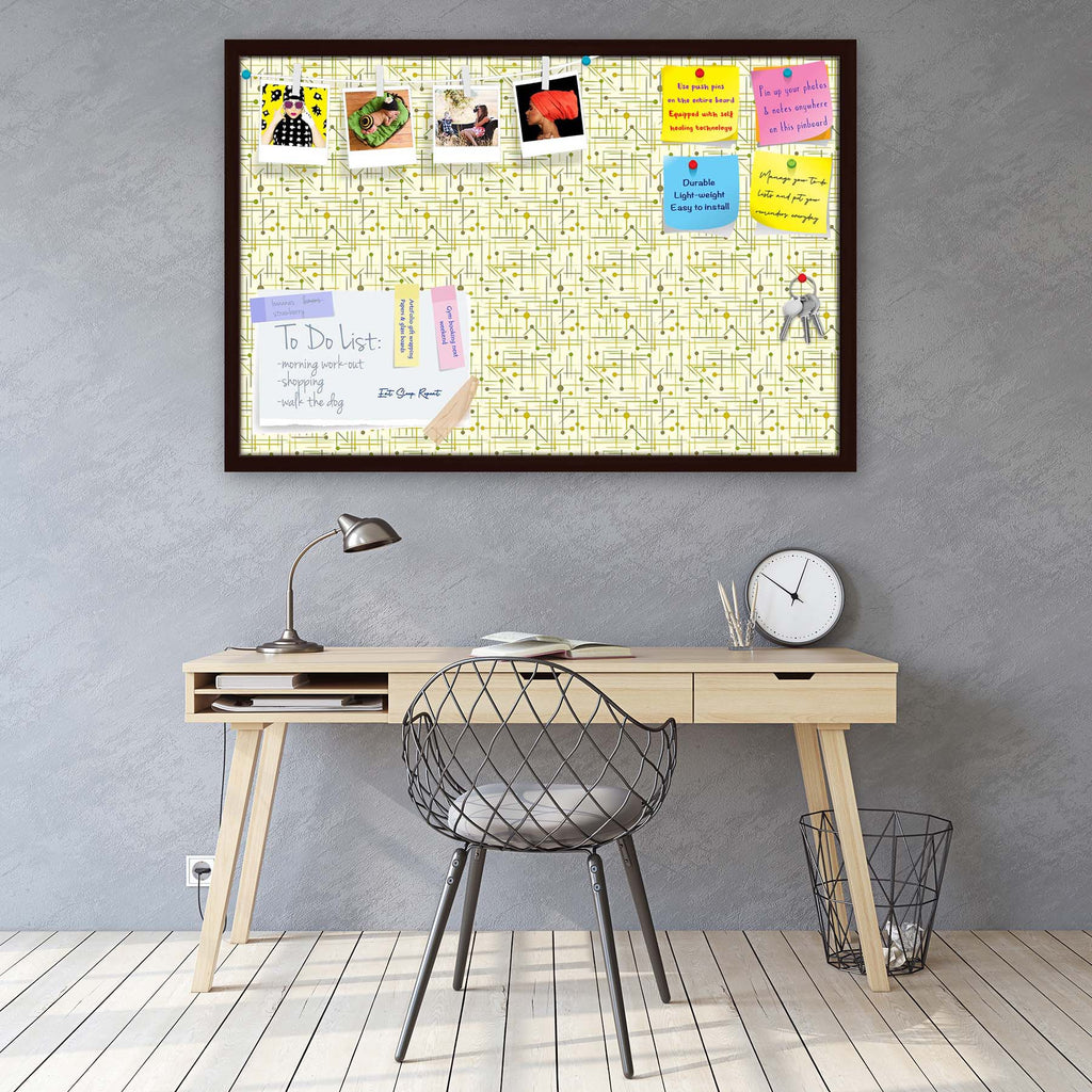 Art Pattern Bulletin Board Notice Pin Board Soft Board | Framed