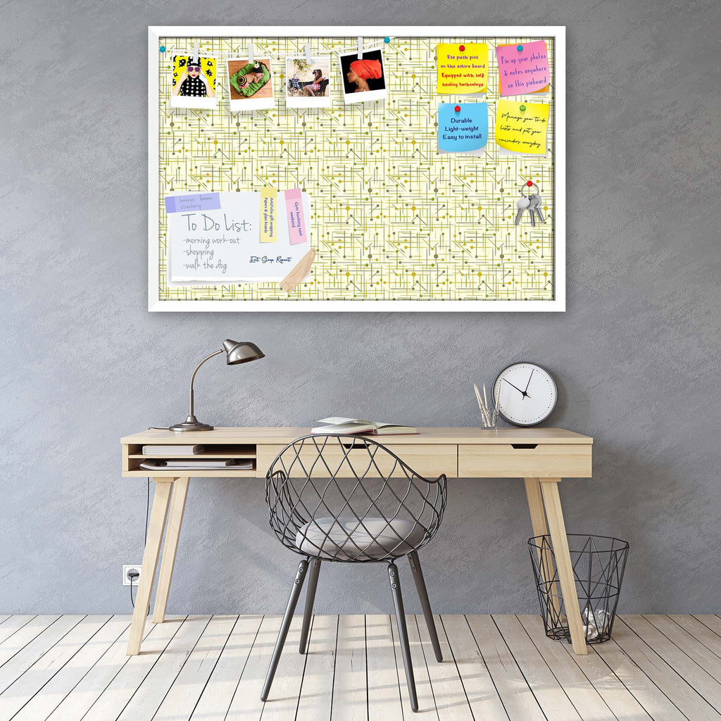 Art Pattern Bulletin Board Notice Pin Board Soft Board | Framed