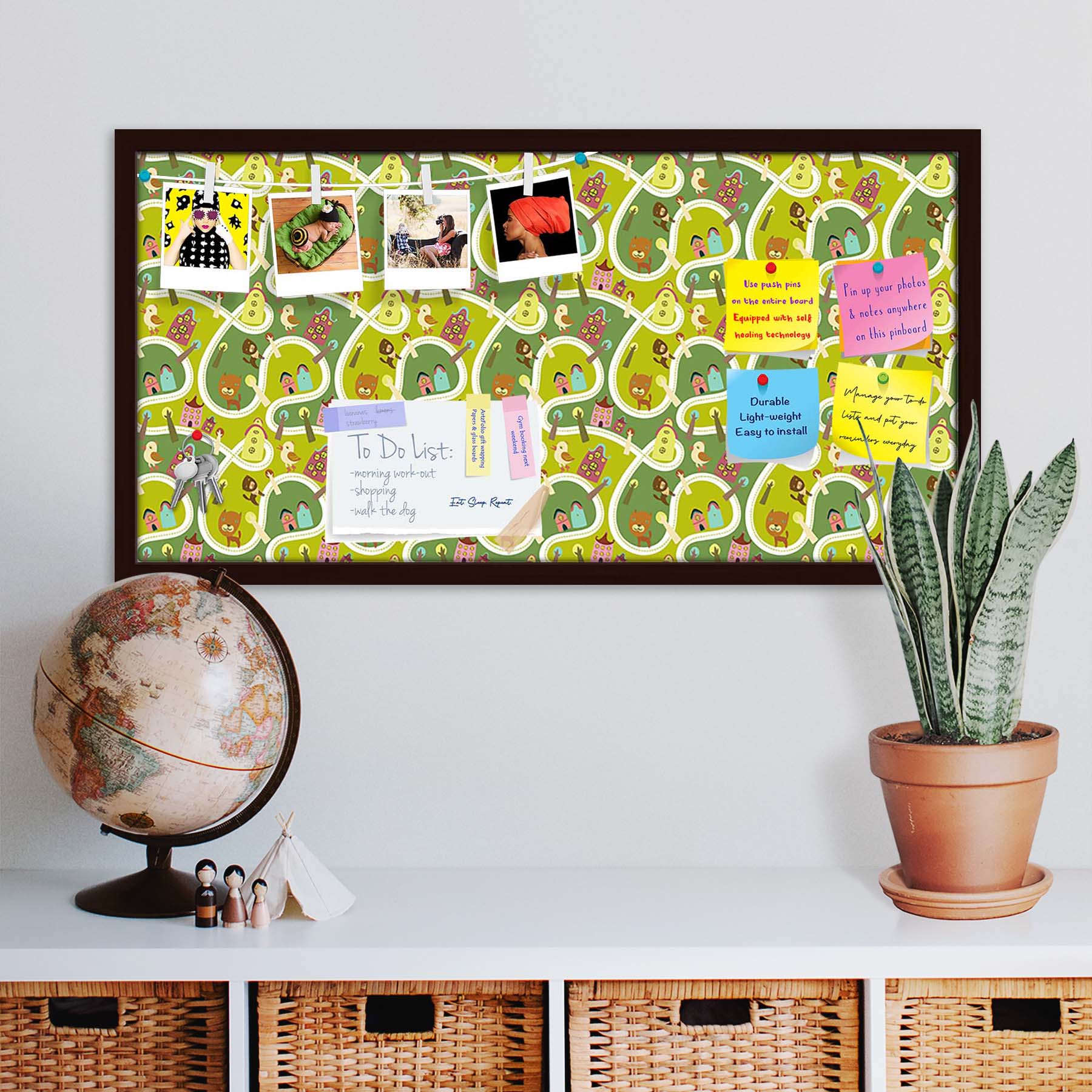 Road Bulletin Board Notice Pin Board Soft Board | Framed