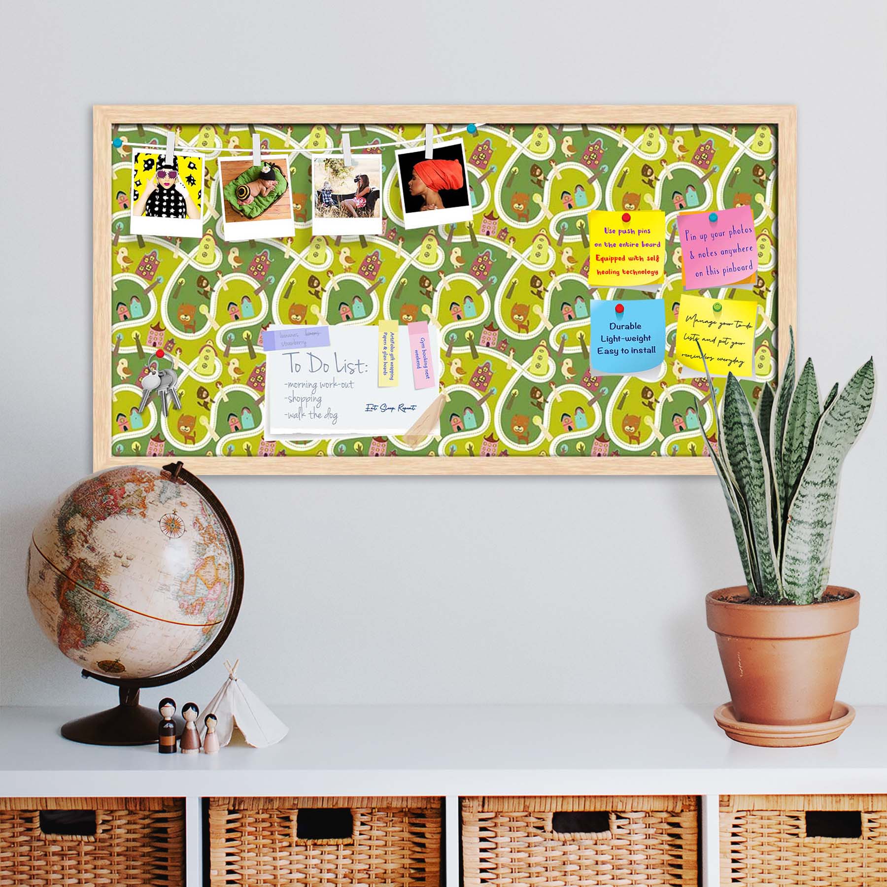 Road Bulletin Board Notice Pin Board Soft Board | Framed