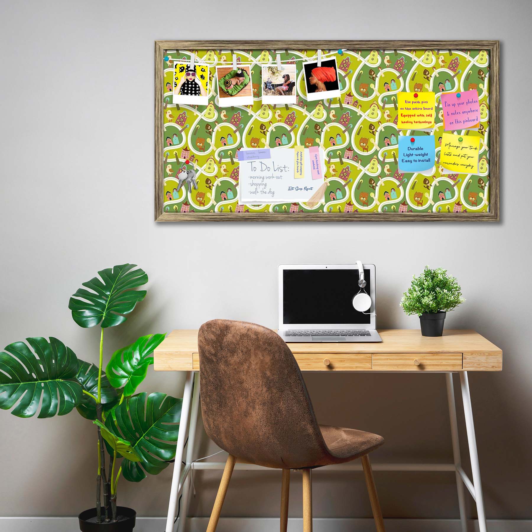 Road Bulletin Board Notice Pin Board Soft Board | Framed