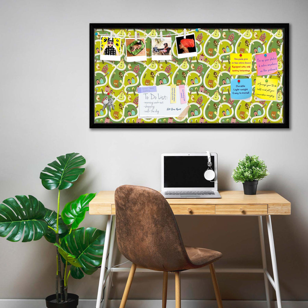 Road Bulletin Board Notice Pin Board Soft Board | Framed