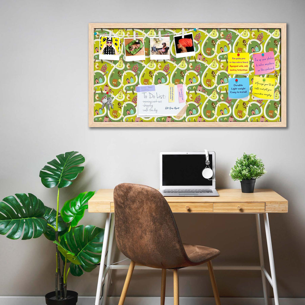 Road Bulletin Board Notice Pin Board Soft Board | Framed