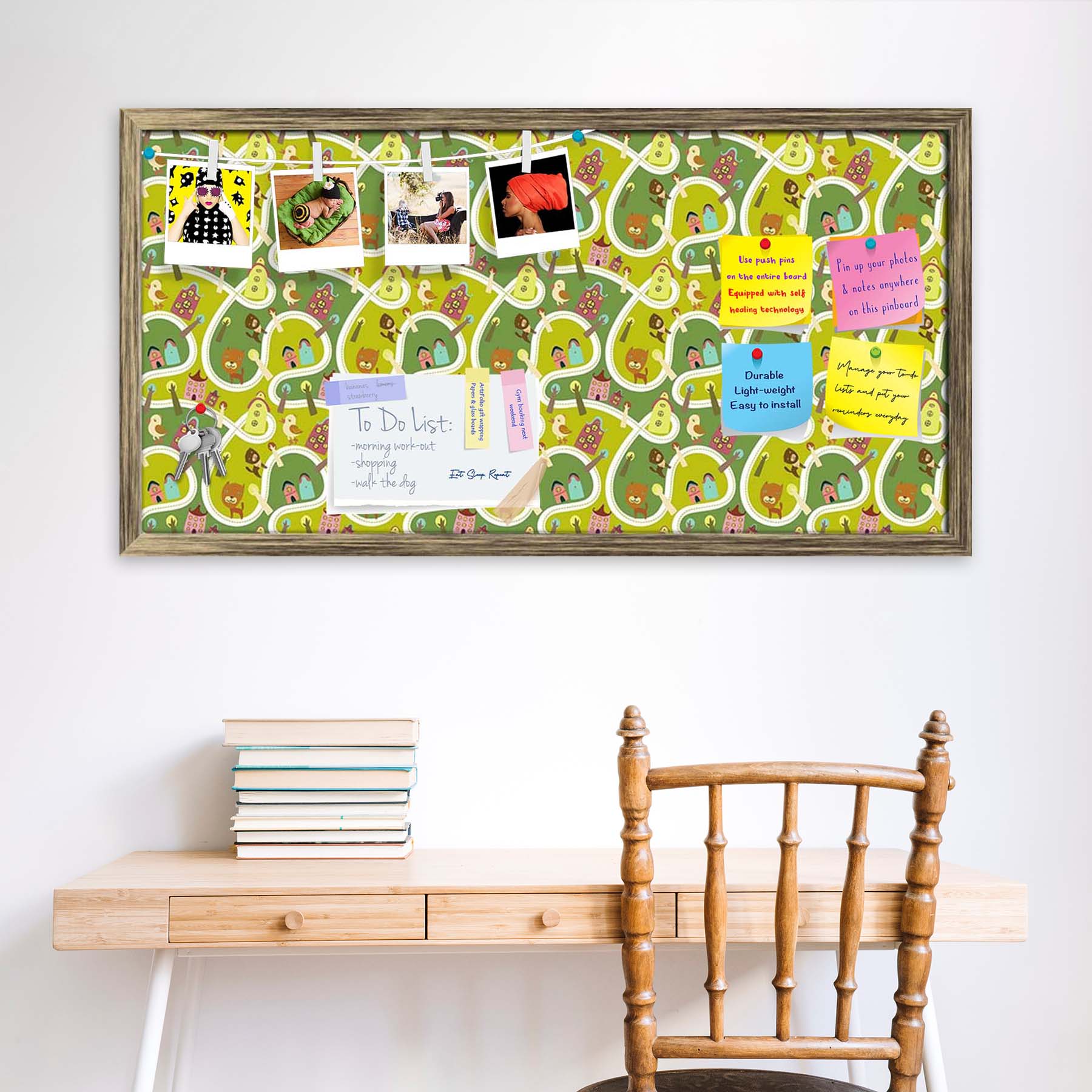 Road Bulletin Board Notice Pin Board Soft Board | Framed