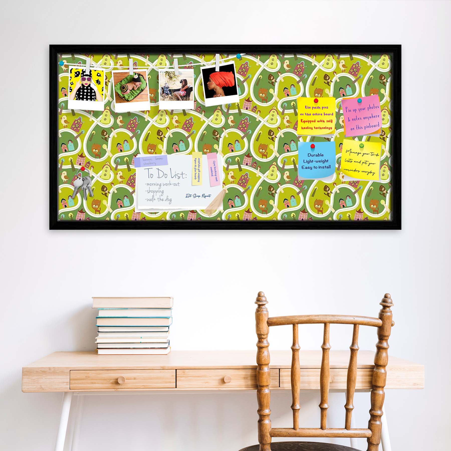 Road Bulletin Board Notice Pin Board Soft Board | Framed