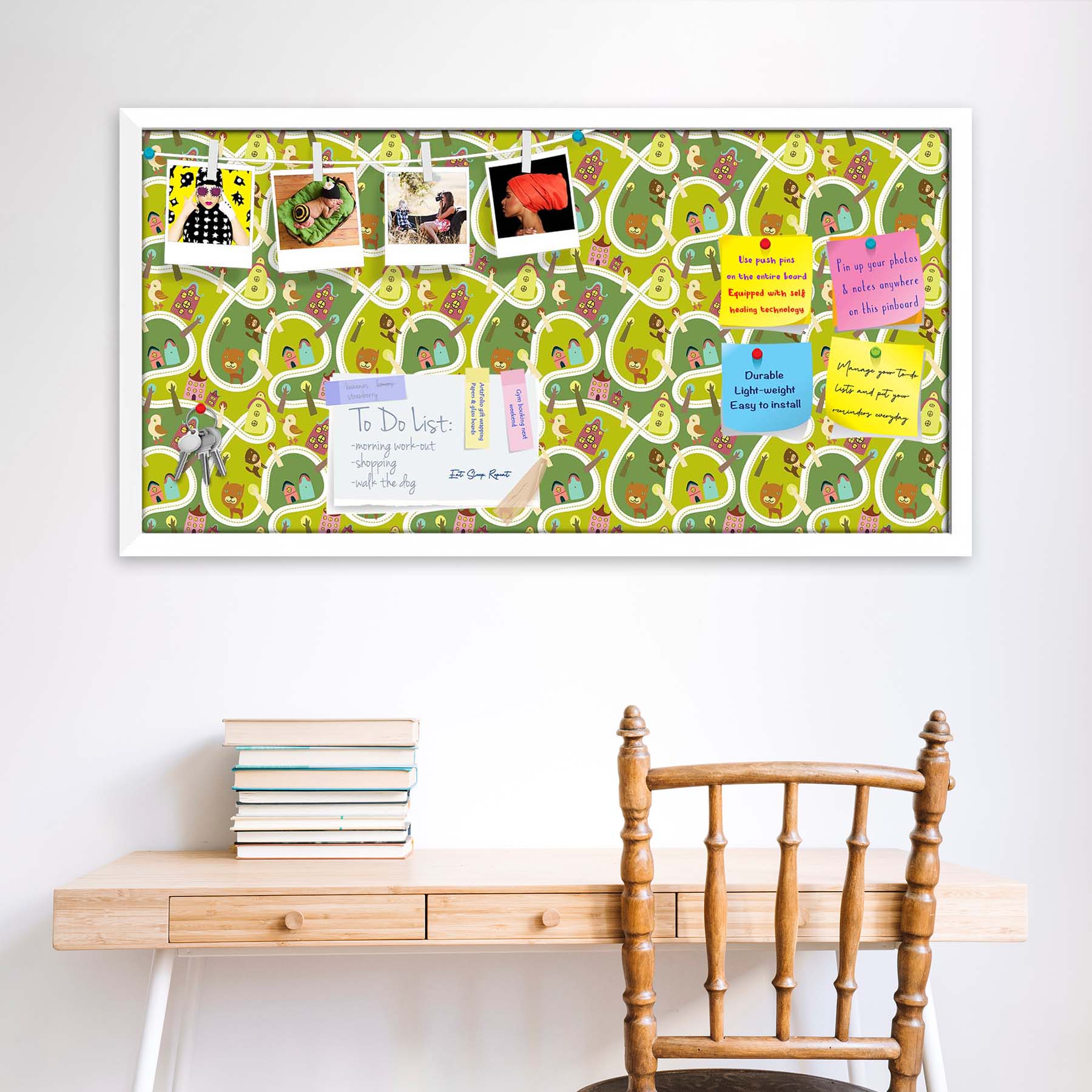 Road Bulletin Board Notice Pin Board Soft Board | Framed