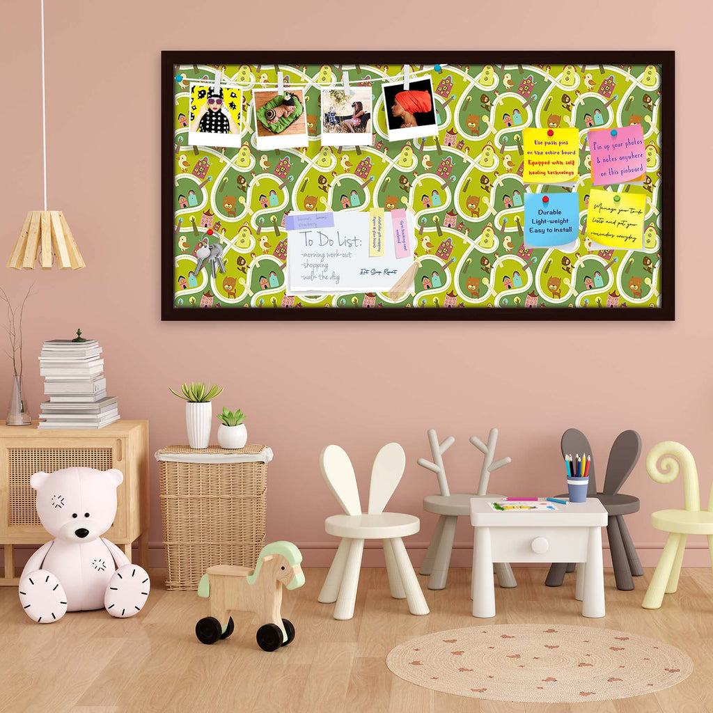 Road Bulletin Board Notice Pin Board Soft Board | Framed