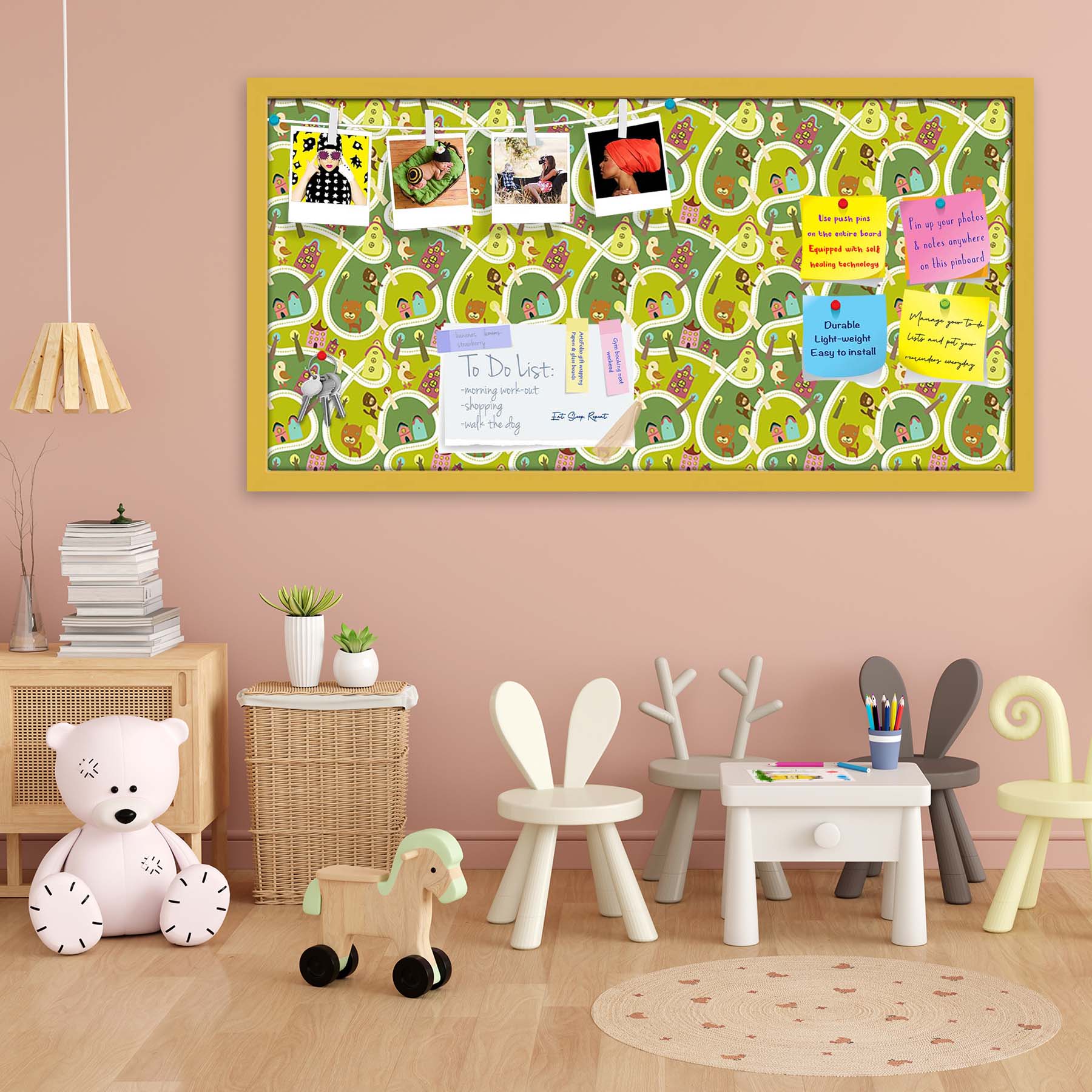 Road Bulletin Board Notice Pin Board Soft Board | Framed