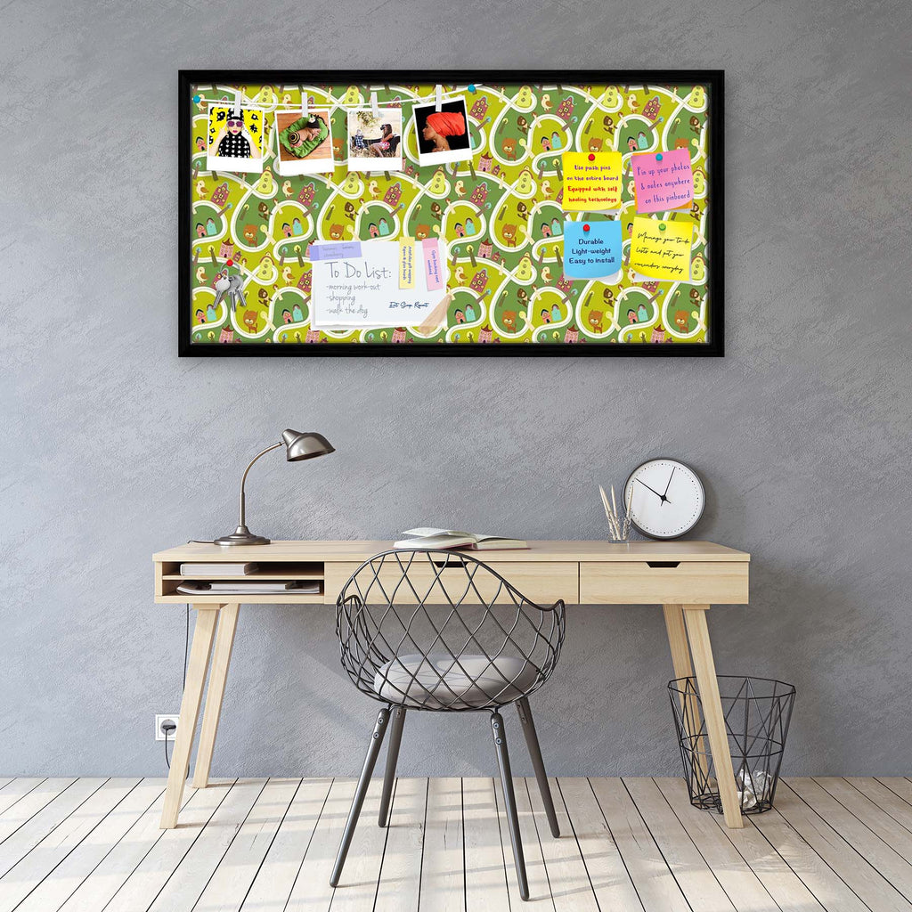 Road Bulletin Board Notice Pin Board Soft Board | Framed