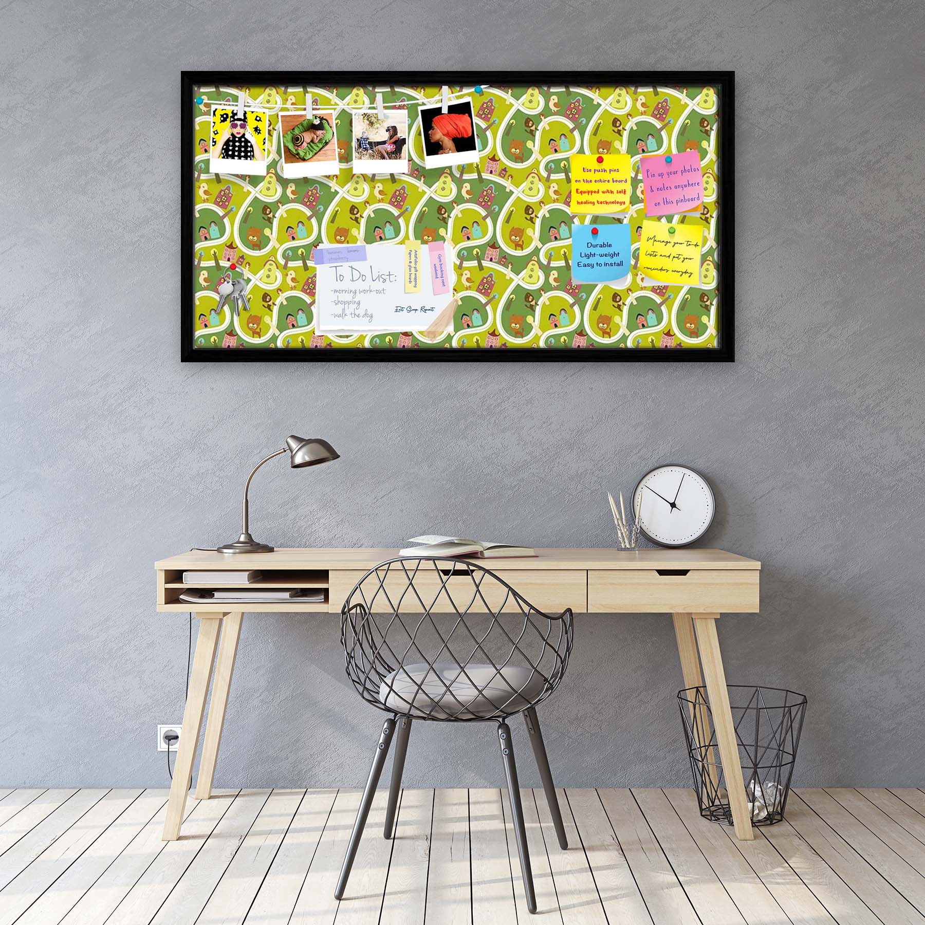 Road Bulletin Board Notice Pin Board Soft Board | Framed