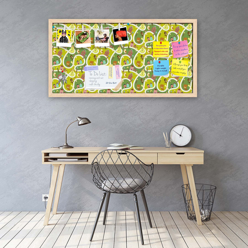 Road Bulletin Board Notice Pin Board Soft Board | Framed