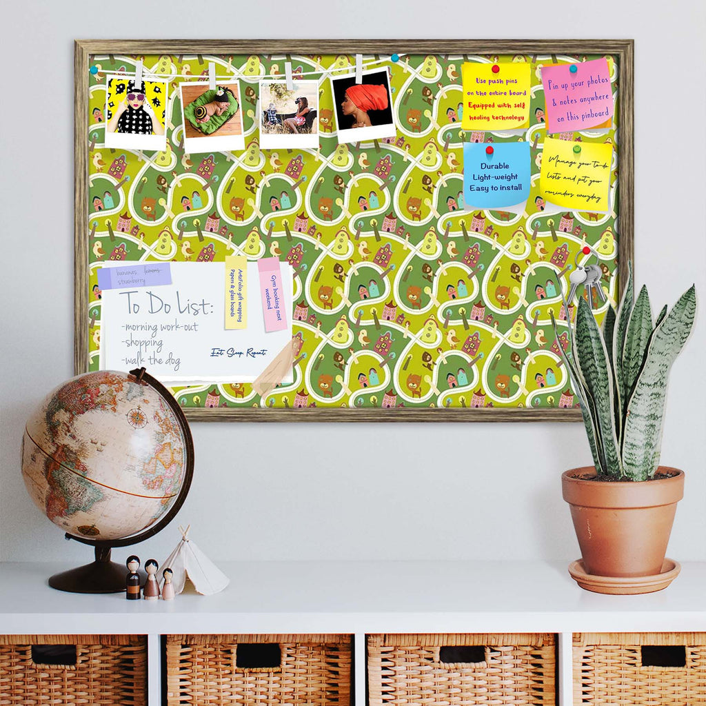 Road Bulletin Board Notice Pin Board Soft Board | Framed