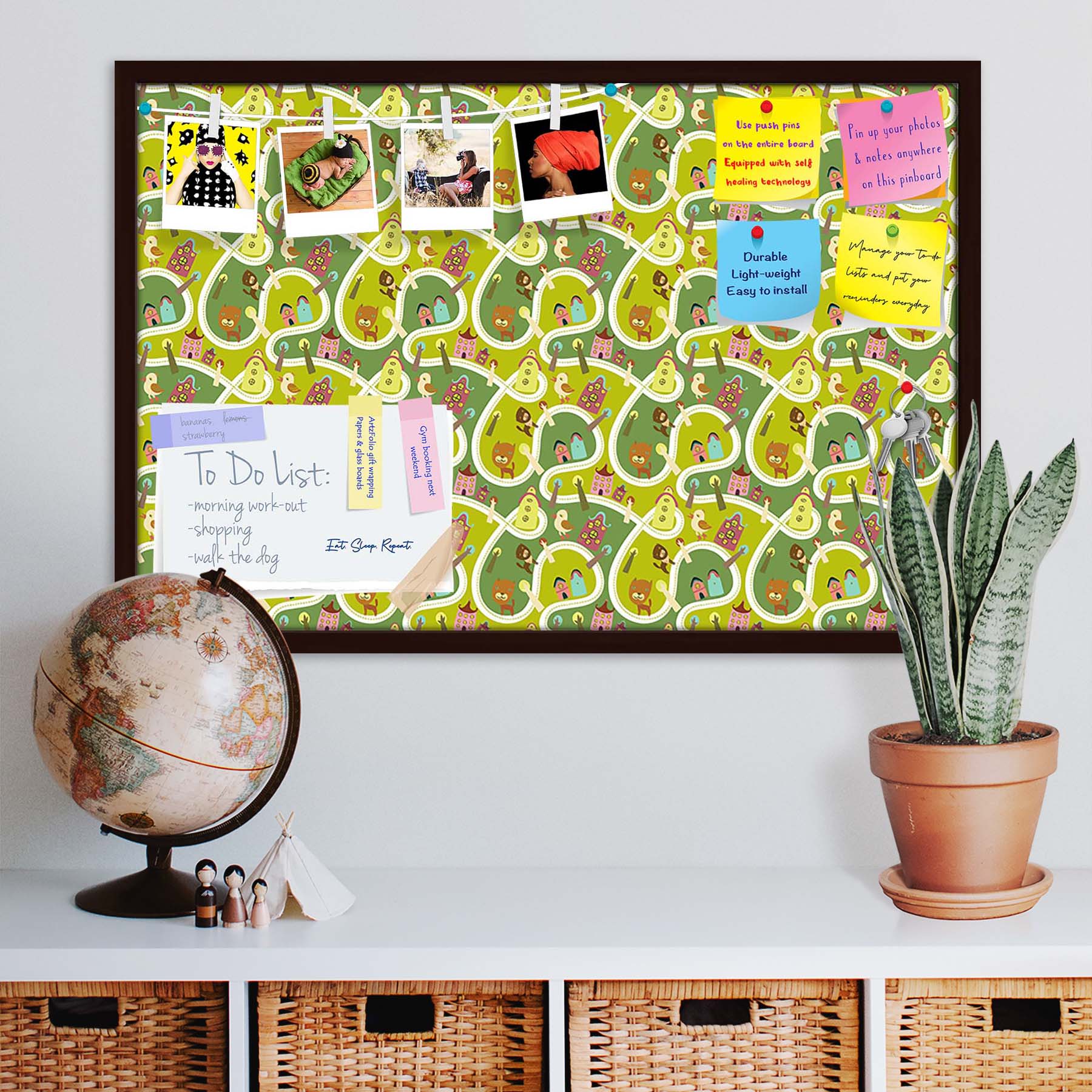 Road Bulletin Board Notice Pin Board Soft Board | Framed