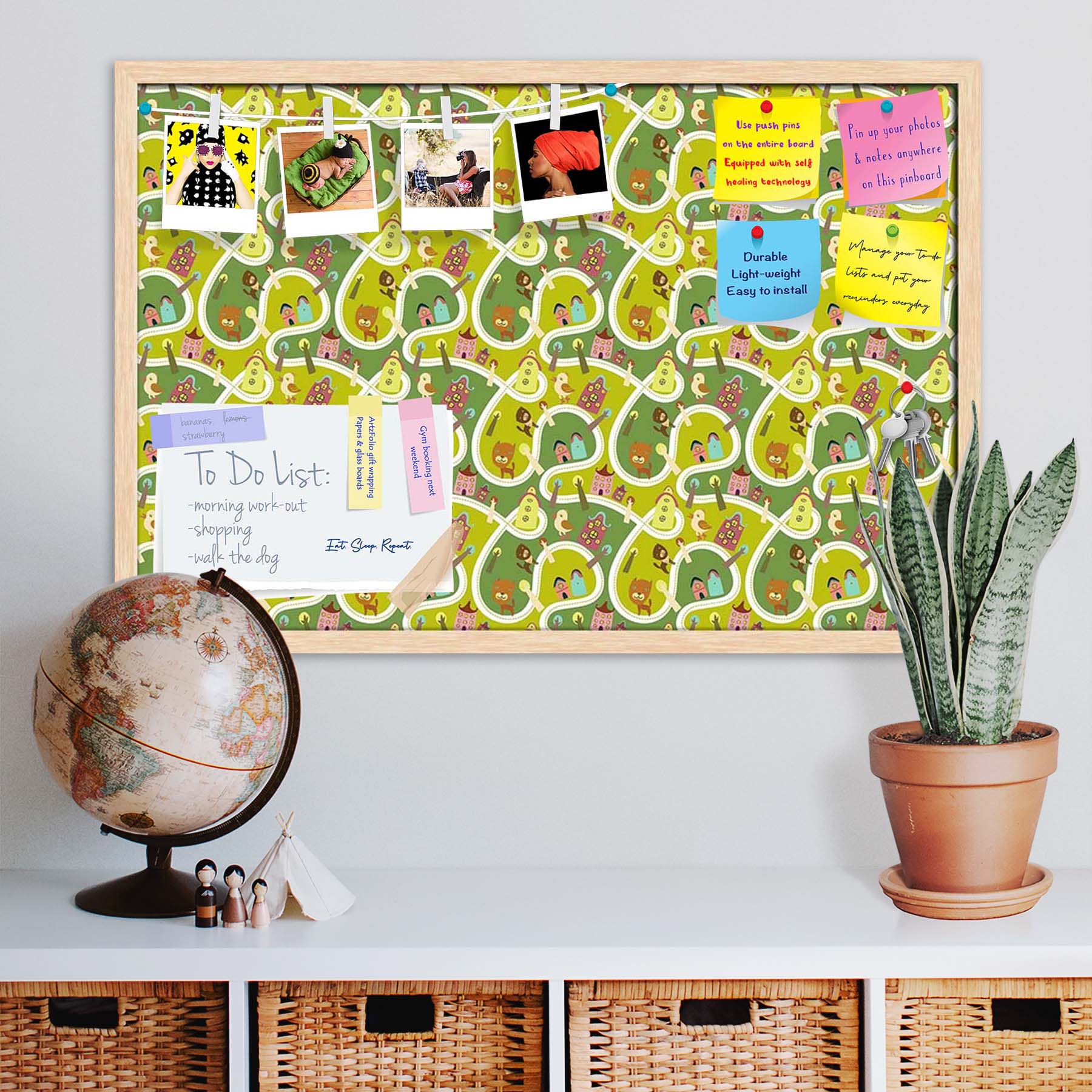 Road Bulletin Board Notice Pin Board Soft Board | Framed