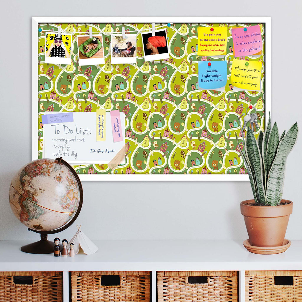 Road Bulletin Board Notice Pin Board Soft Board | Framed