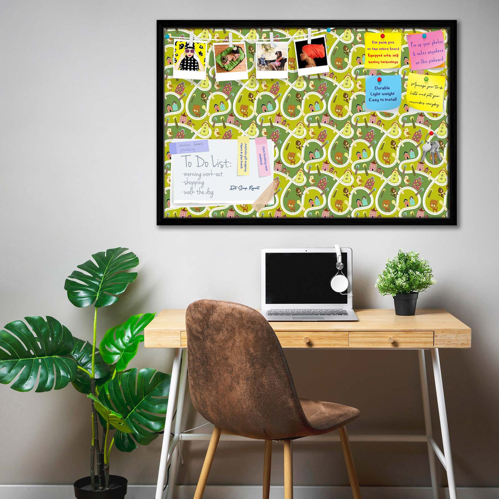 Road Bulletin Board Notice Pin Board Soft Board | Framed