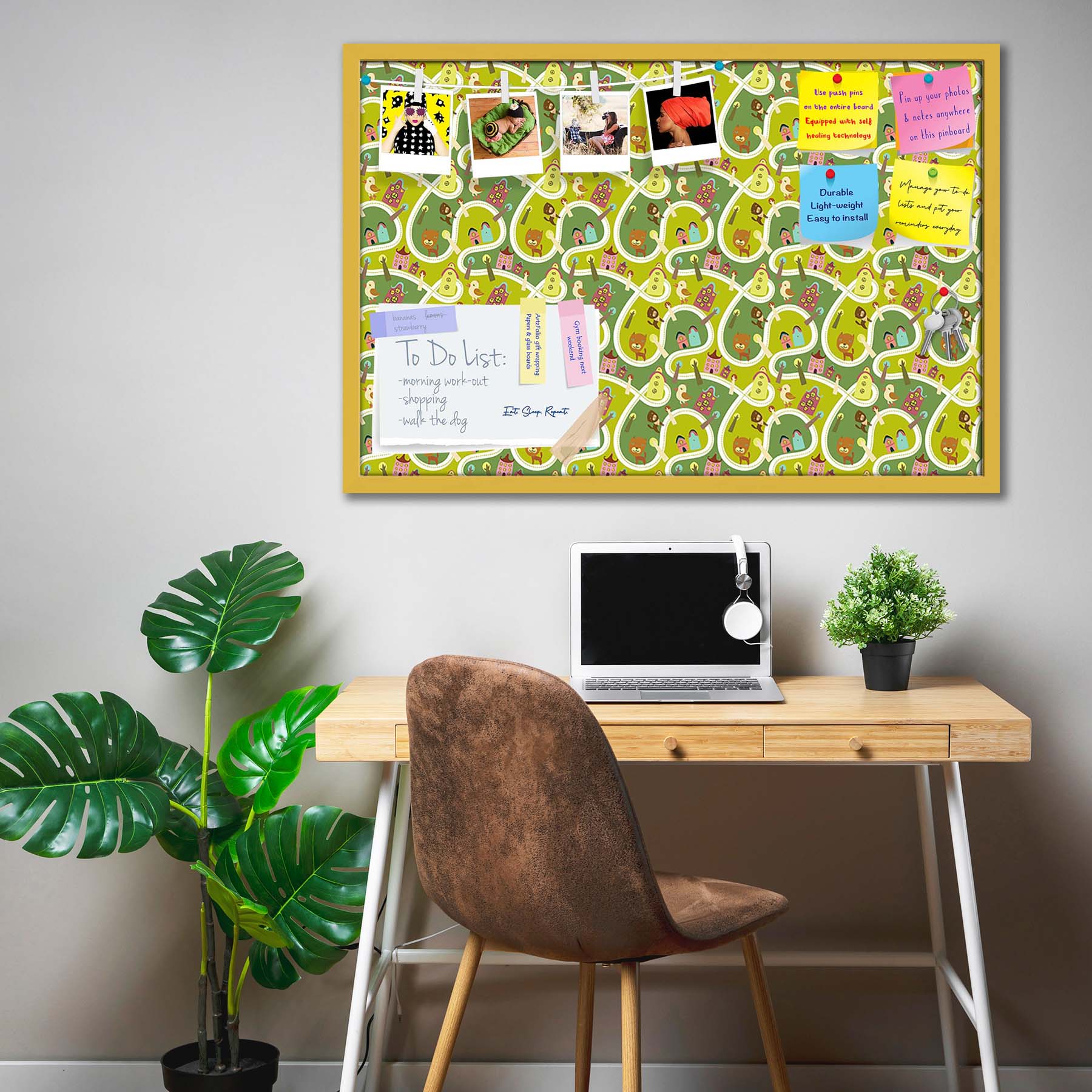 Road Bulletin Board Notice Pin Board Soft Board | Framed