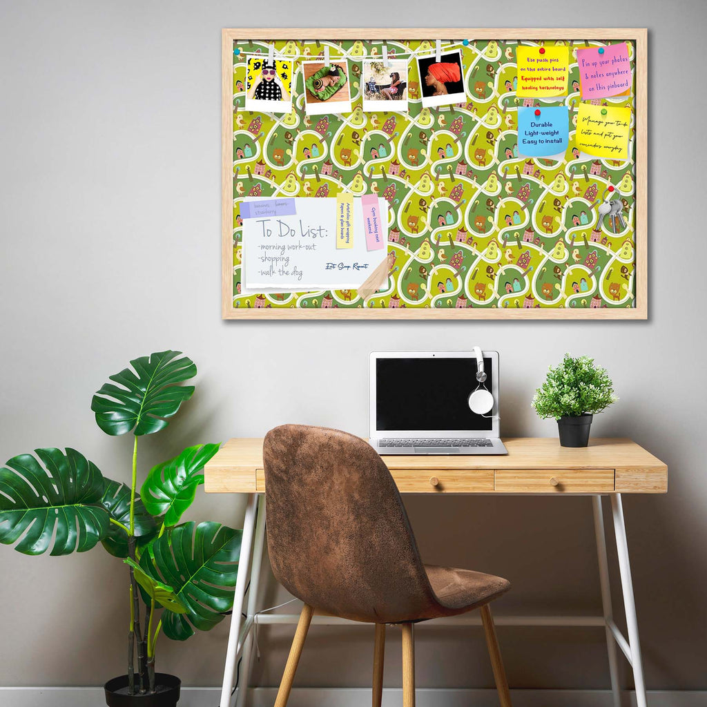 Road Bulletin Board Notice Pin Board Soft Board | Framed