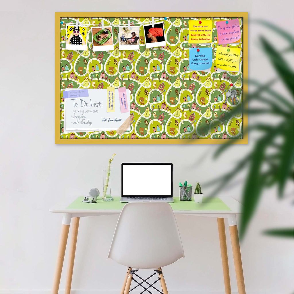 Road Bulletin Board Notice Pin Board Soft Board | Framed